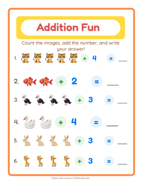 Addition with Animals