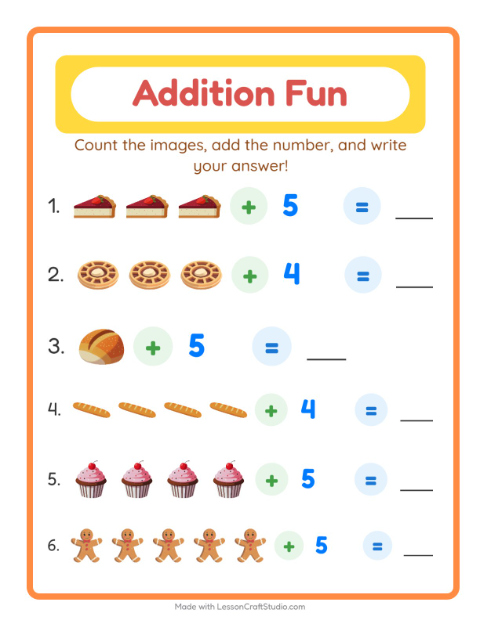 Addition with Bakery Treats