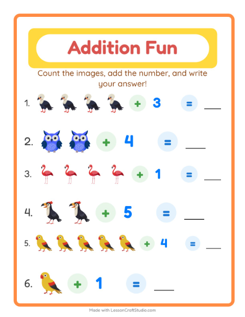 Addition with Birds