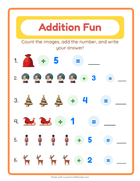 Addition with Christmas