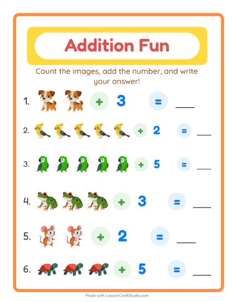 Addition with Pets