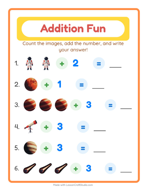Addition with Space