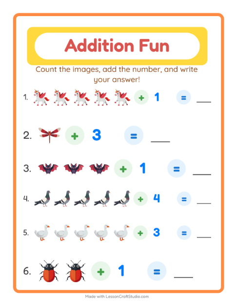 Addition with Things That Fly