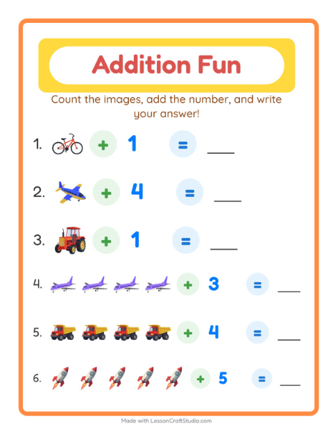 Addition with Vehicles