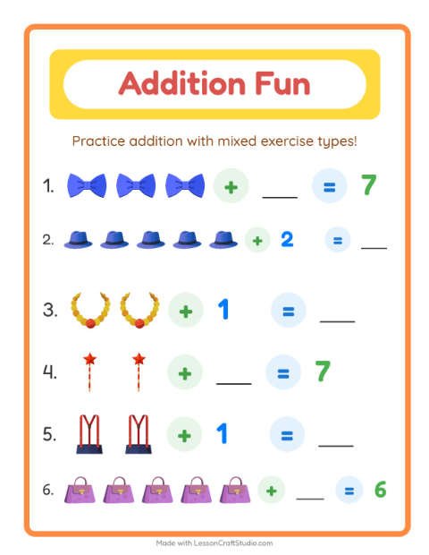 Addition with Accessories
