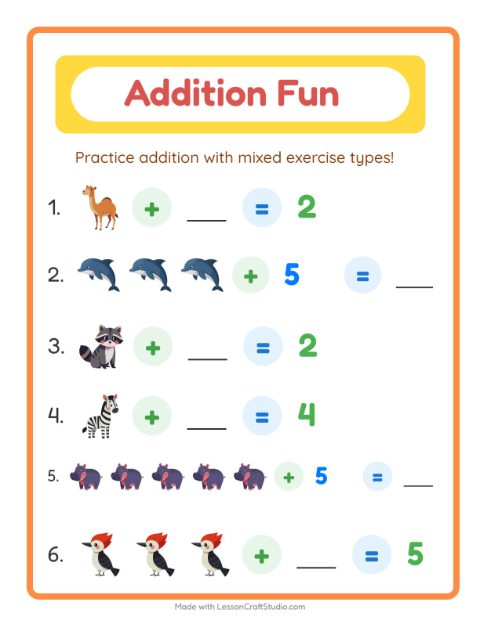 Addition with Animals