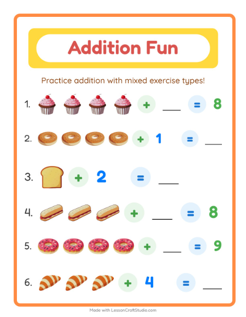 Addition with Bakery Treats