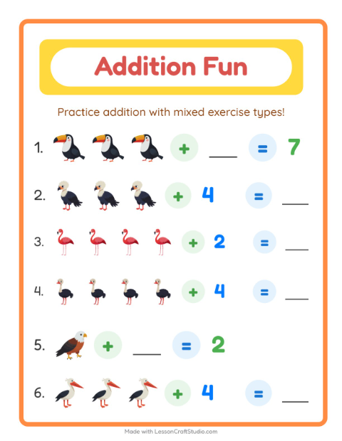 Addition with Birds