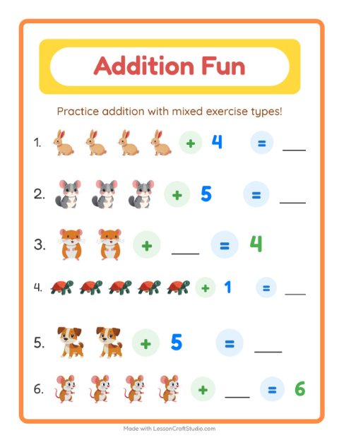 Addition with Pets