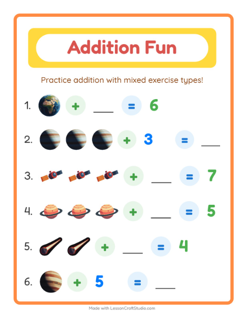 Addition with Space