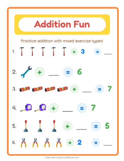 Addition with Tools