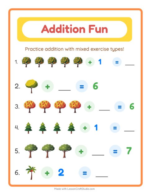 Addition with Trees