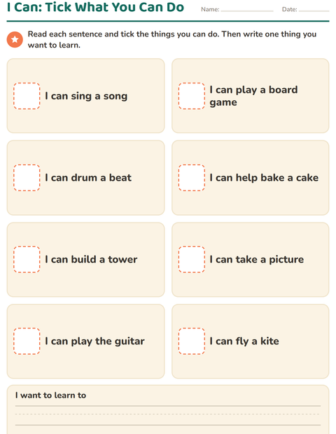 Preview of All About Me worksheet for kindergarten