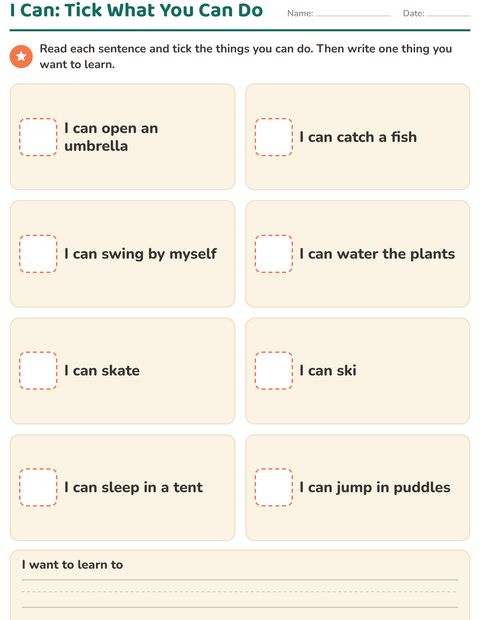 Preview of All About Me worksheet for kindergarten