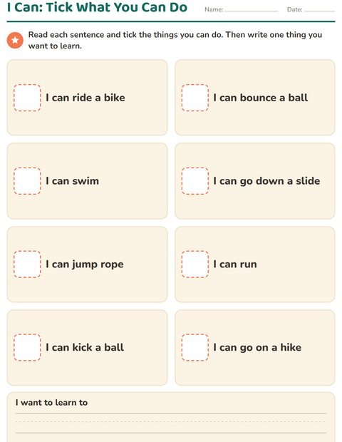 Preview of All About Me worksheet for kindergarten