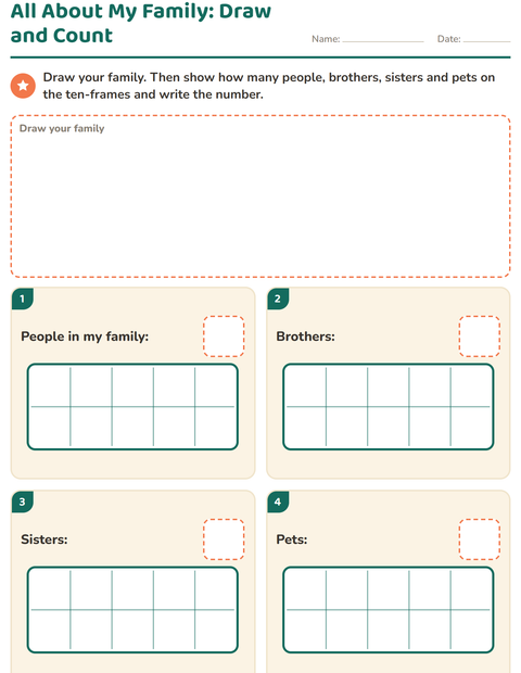 All About My Family: Draw and Count