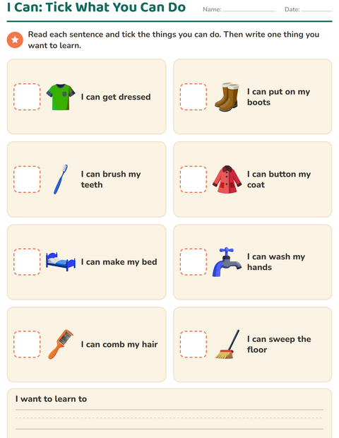 Preview of All About Me worksheet for kindergarten