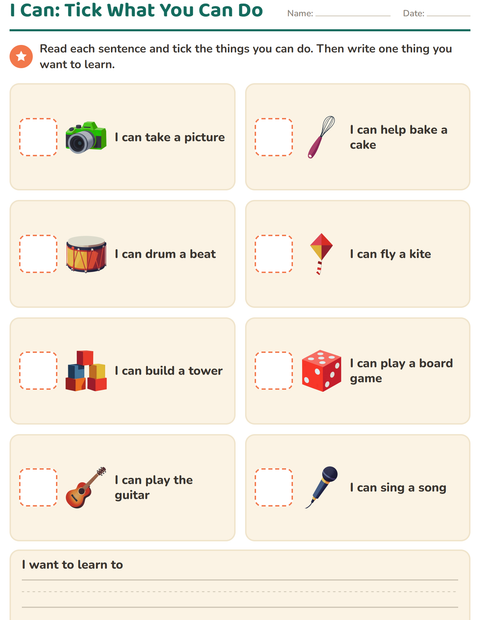 Preview of All About Me worksheet for kindergarten