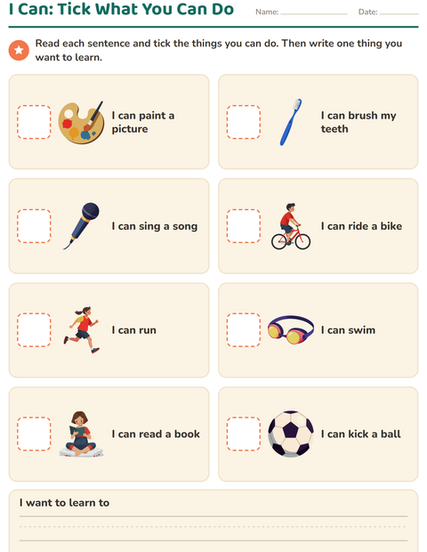 I Can: Tick What You Can Do