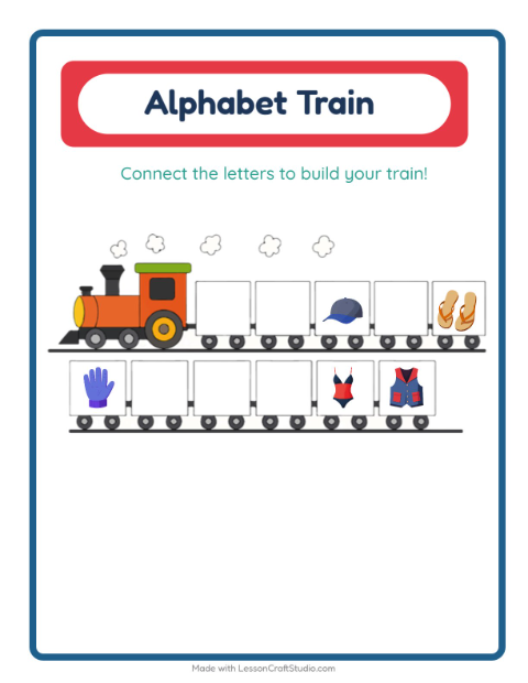 Alphabet Train with Clothes