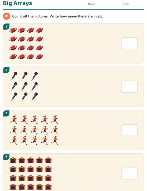 Preview of Arrays and Multiplication worksheet featuring Activities for grade 3