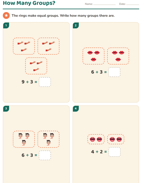 Preview of Arrays and Multiplication worksheet featuring Body Parts for grade 2