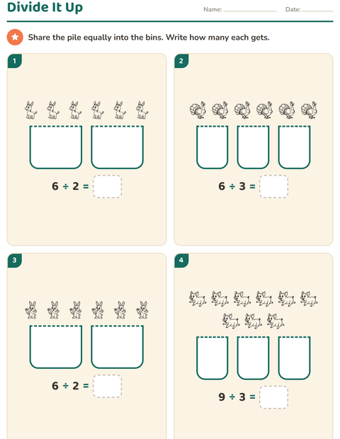 Preview of Arrays and Multiplication worksheet featuring Farm Animals BW for grade 3