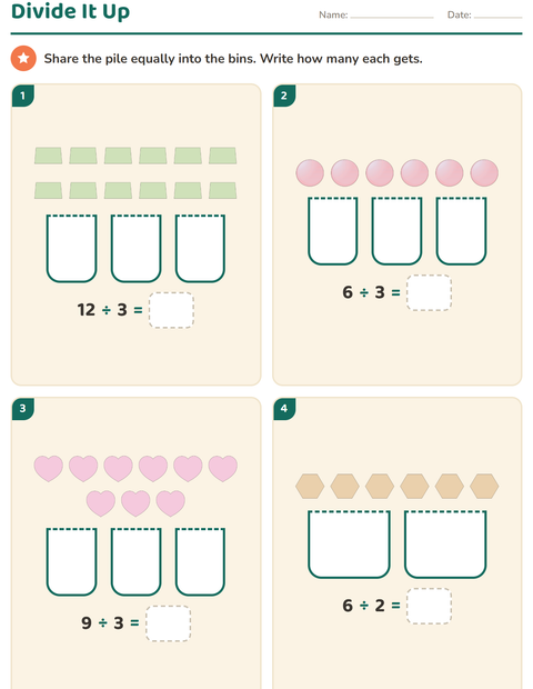 Preview of Arrays and Multiplication worksheet featuring Shapes for grade 3