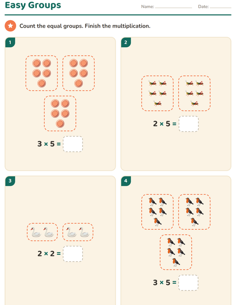 Preview of Arrays and Multiplication worksheet featuring Things That Fly for grade 2