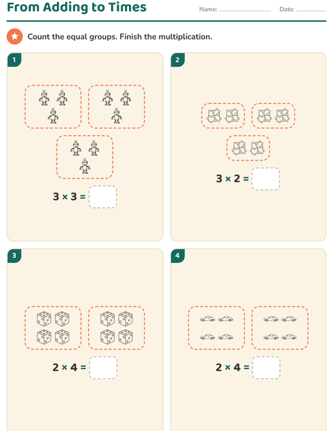 Preview of Arrays and Multiplication worksheet featuring Toys BW 2 for grade 2