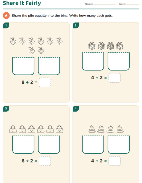 Preview of Arrays and Multiplication worksheet featuring Valentine BW 2 for grade 2