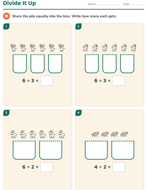 Preview of Arrays and Multiplication worksheet featuring Zoo Animals BW for grade 3