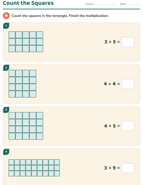 Preview of Grade 3 Multiplication and Division Worksheets: Facts, Arrays, and Equal Groups