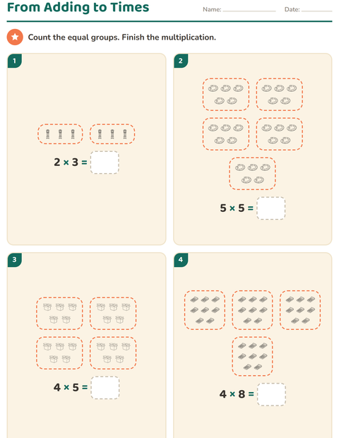 Preview of Arrays and Multiplication worksheet featuring Education BW for grade 2