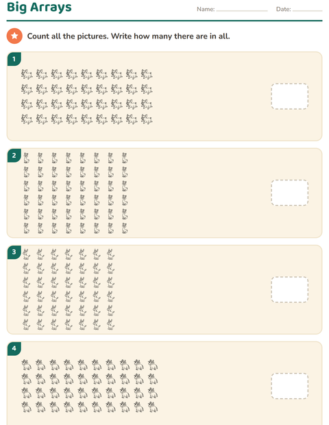 Preview of Arrays and Multiplication worksheet featuring Farm Animals BW for grade 3