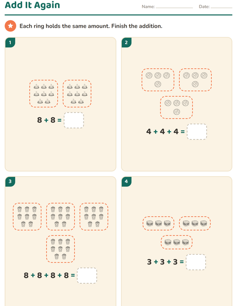 Preview of Arrays and Multiplication worksheet featuring Food BW for grade 2