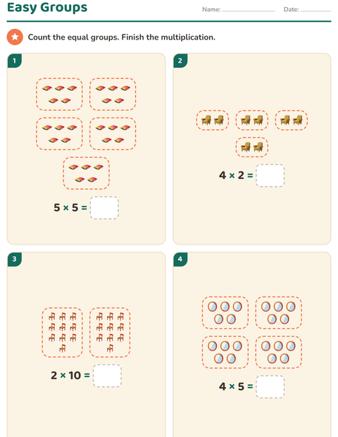 Preview of Arrays and Multiplication worksheet featuring Furniture for grade 2