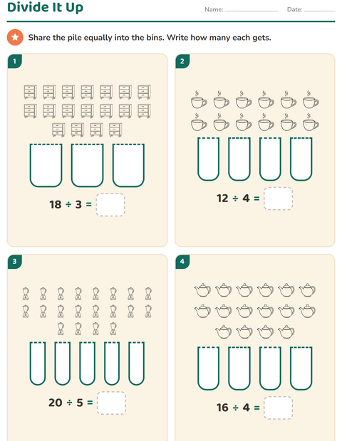 Preview of Arrays and Multiplication worksheet featuring Home BW for grade 3
