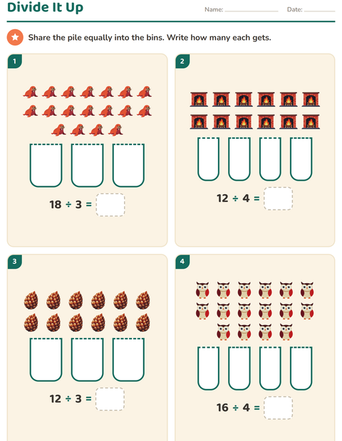 Preview of Arrays and Multiplication worksheet featuring Winter for grade 3