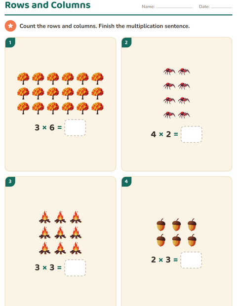 Preview of Arrays and Multiplication worksheet featuring Miscellaneous for grade 2