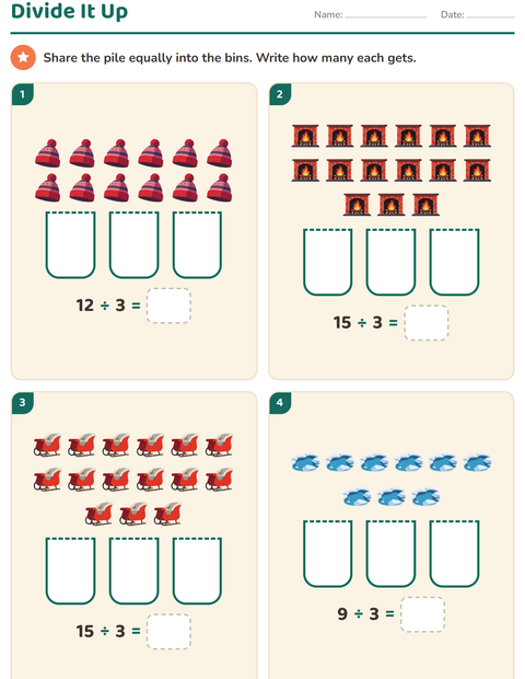 Preview of Arrays and Multiplication worksheet featuring Winter for grade 3