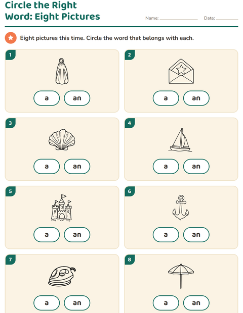 Preview of Articles worksheet featuring Beach BW for kindergarten