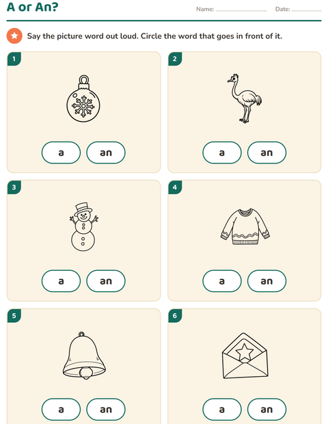Preview of Articles worksheet featuring Christmas B&W for kindergarten