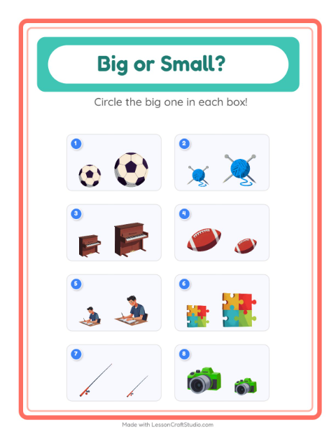 Preview of Find Objects worksheet featuring Activities for kindergarten