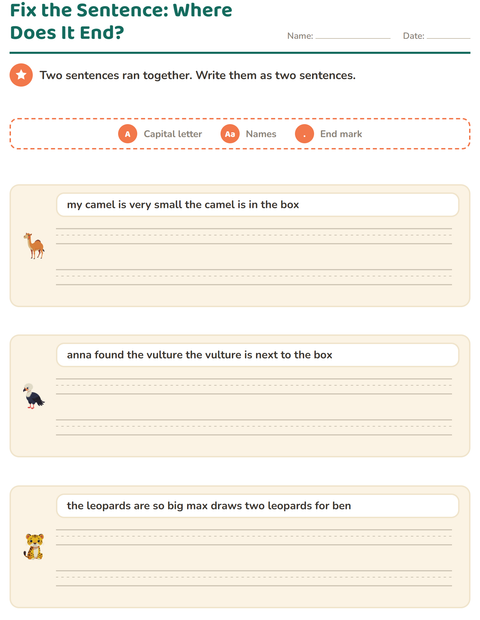 Where Does It End? Split Two Sentences That Have Run Together