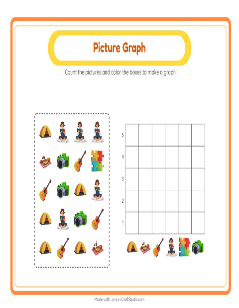 Preview of Chart Count worksheet featuring Activities for kindergarten