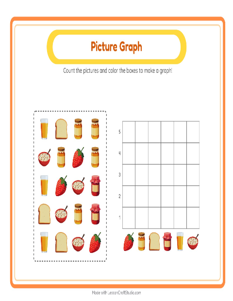 Preview of Picture Trail worksheet featuring Breakfast for kindergarten