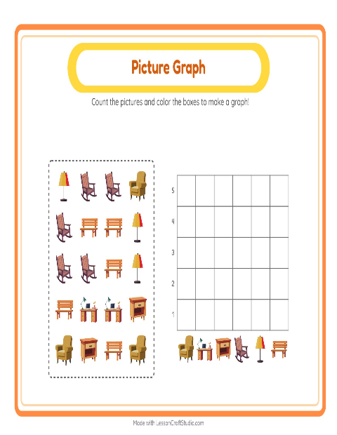 Preview of Picture Trail worksheet featuring Furniture for kindergarten