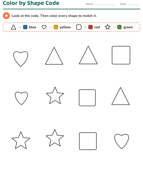Color by Shape: Every Triangle Red