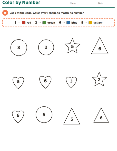 Preview of Color by Number: Match Every Number to Its Color